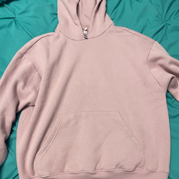 Skims classic cotton fleece hoodie in shade dusk size mediumum - Picture 2 of 2